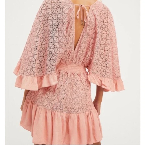 Free People Light Pink Shyanne Lace Romper - Picture 8 of 10